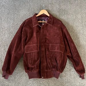 Gianni Versace 90s Suede Leather Bomber Jacket